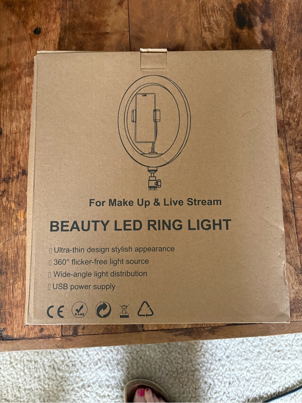 Beauty LED Ring Light - Brown Packaging